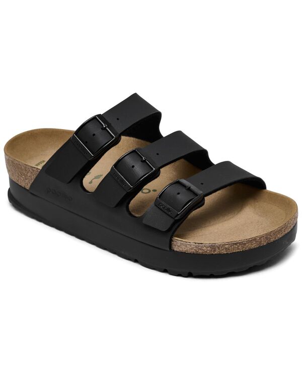 ビルケンシュトック レディース シューズ スニーカー プラットホーム サンダル Birkenstock Women\u0027s Florida Flex Birko-Flor Platform Sandals from Finish Line Black 黒いこと