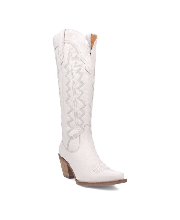 ディンゴ レディース シューズ ブーツ・レインブーツ コットン ブーツ レザー Dingo Women's High Cotton Leather Boots White ホワイト
