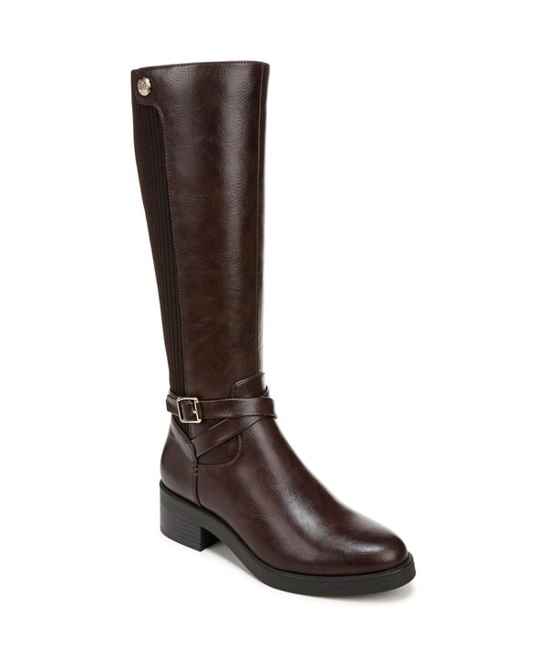 ライフストライド レディース シューズ ブーツ・レインブーツ LifeStride Women's Brittany Knee High Riding Boots Regular & Wide Calf Dark Brown Faux Leather ブラウン