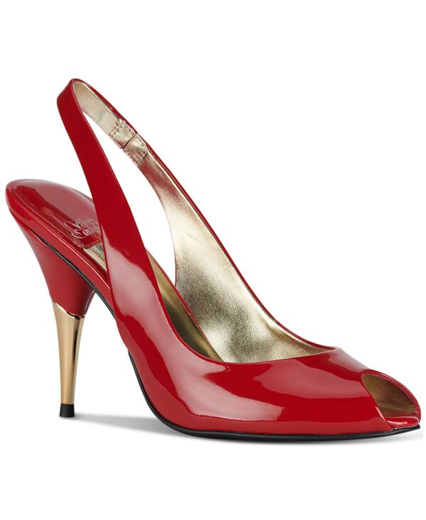 ジェフリー キャンベル レディース シューズ パンプス Jeffrey Campbell Charis Peep-Toe Slingback Pumps Red Patent/Gold レッド