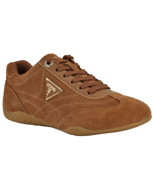 ゲス レディース シューズ スニーカー スエード レース GUESS Women's Gabiey Low Profile Suede Lace-Up Sneakers Brown Suede ブラウン