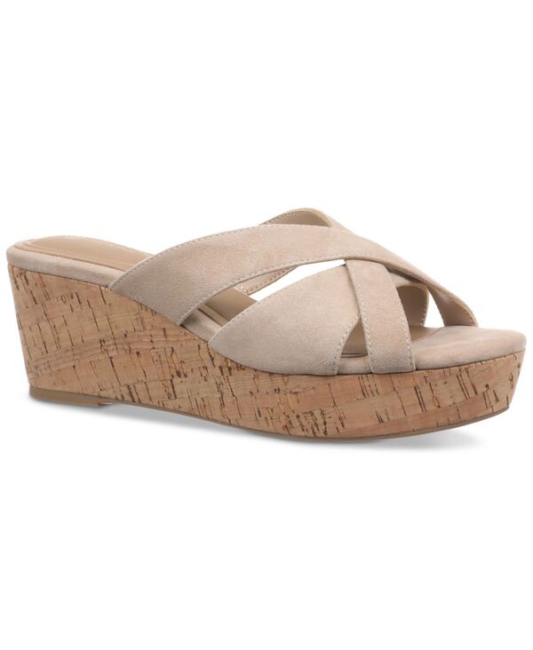 ジャーニ ベルニーニ レディース シューズ サンダル プラットフォーム Giani Bernini Women's Juliaa Strappy Platform Cork Wedge Sandals Quarry Suede
