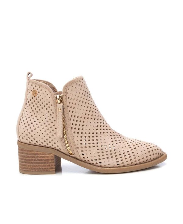 キシタイ レディース シューズ ブーツ・レインブーツ XTI Women's Italian Western Booties With side Zipper Beige ベージュ