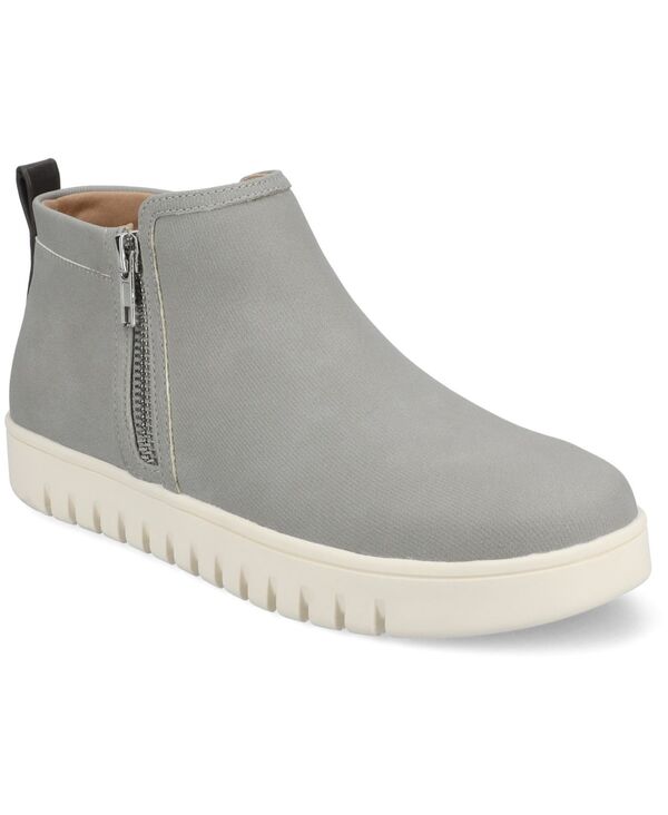 ジュルネ 寄せ合わせ レディース シューズ スニーカー アンクル ブーツ Journee Collection Women\u0027s Alita Comfort Ankle Sneaker Booties Gray 薄墨色