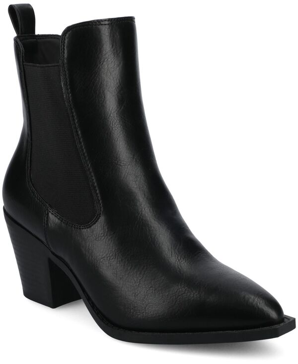 ジュルネ コレクション レディース シューズ ブーツ・レインブーツ チェルシー ブーツ Journee Collection Women's Rosemary Western Comfort Chelsea Booties Black ブラック 17,505円