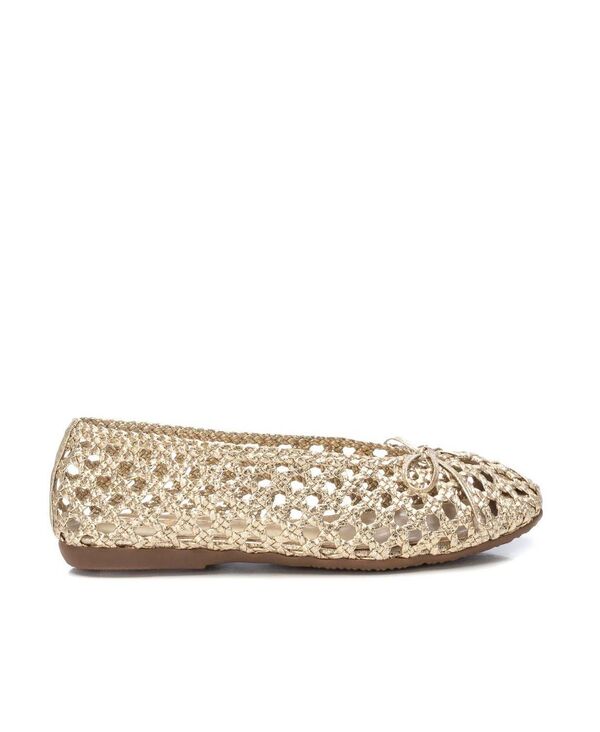 キシタイ レディース シューズ パンプス Women's Braided Ballet Flats By XTI Gold ゴールド｜ReVida 店