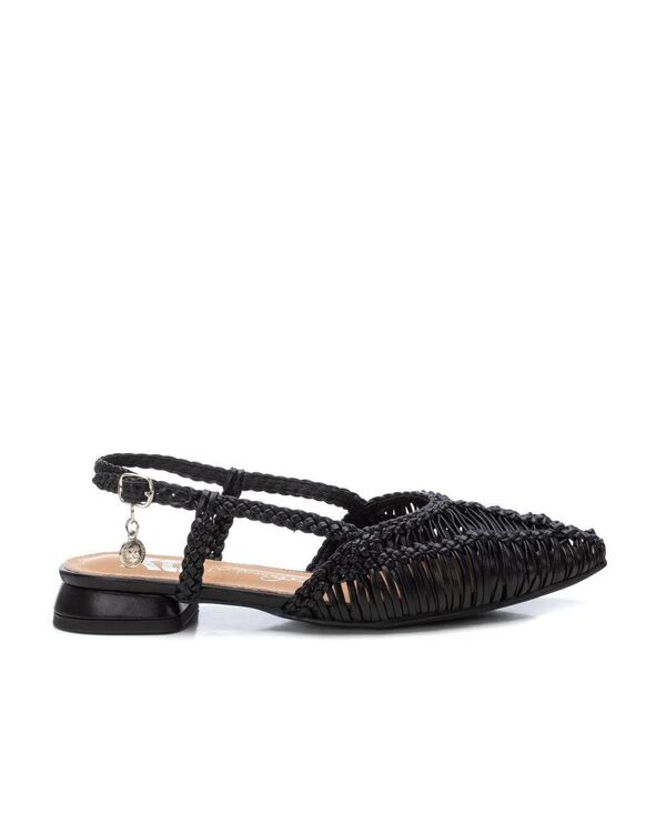 キシ五分五分 レディース シューズ パンプス Women\u0027s Braided Slingback Flats By XTI Black 黒いこと レディース靴-パンプス-靴