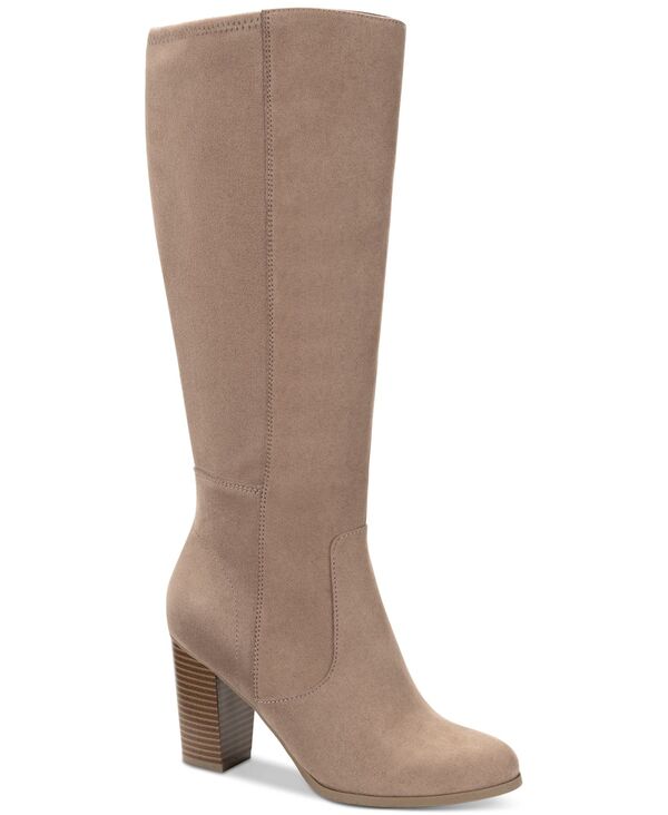 スタイルアンドコー レディース シューズ ブーツ・レインブーツ Style & Co Women's Addyy Knee High Dress Boots Regular Wide & Extra-Wide Calf Tan Micro タン|ReVida 店
