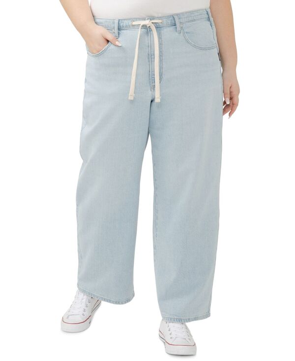 シルバー ジーンズ レディース ボトムス デニムパンツ プラスサイズ Silver Jeans Co. Plus Size Be Easy Straight-Leg Drawstring Jeans Indigo インディゴ 15,525円