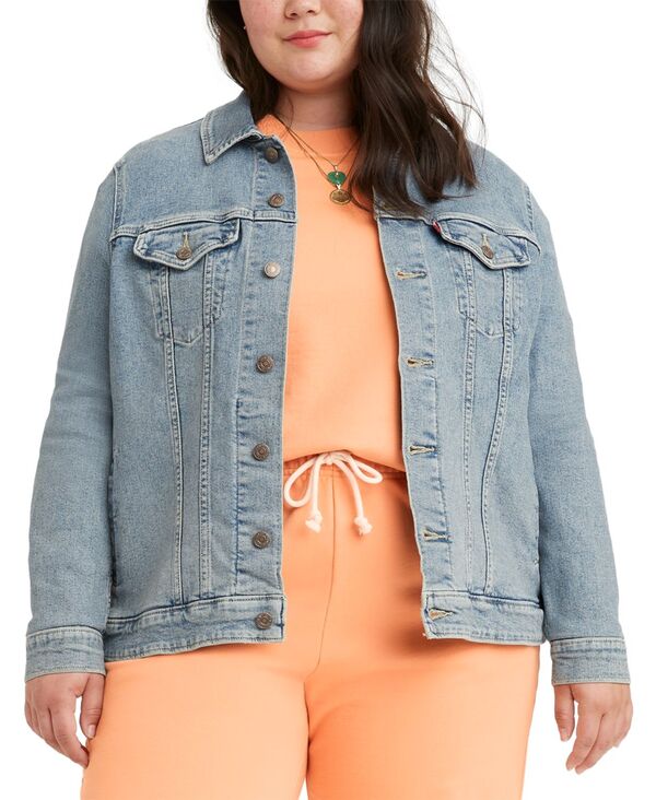 リーバイス レディース アウター ジャケット・ブルゾン コットン デニム ジャケット Levi's Women's Original Cotton Denim Trucker Jacket XS-4X Jeanie デニム|ReVida 店