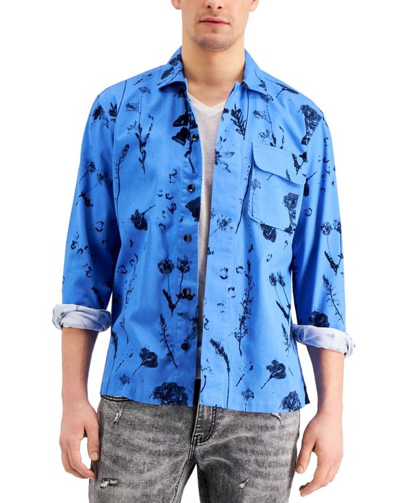 かわいい新作 Thoreau Men S Inc トップス シャツ メンズ アイエヌシーインターナショナルコンセプト Floral Cobalt Soft Shirt カジュアルシャツ Www Silianamusic Com