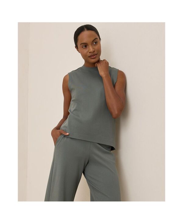 パクト レディース トップス シャツ モックネック コットン Pact Women's Organic Cotton Airplane Mock Neck Shell Castor grey グレー