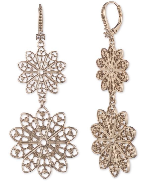 レディース Filigree マルケッサ アクセサリー 送料無料 レディース ピアス イヤリング ピアス イヤリング ピアス イヤリング Gold レディースジュエリー アクセサリー Gold Tone Filigree サイズ交換無料 マルケッサ アクセサリー Double Drop Earrings Gold Revida 店