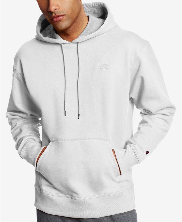 チャンピオン メンズ アウター パーカー・スウェット フリース パーカー Champion Men's Powerblend Fleece Hoodie White ホワイト｜ReVida 店