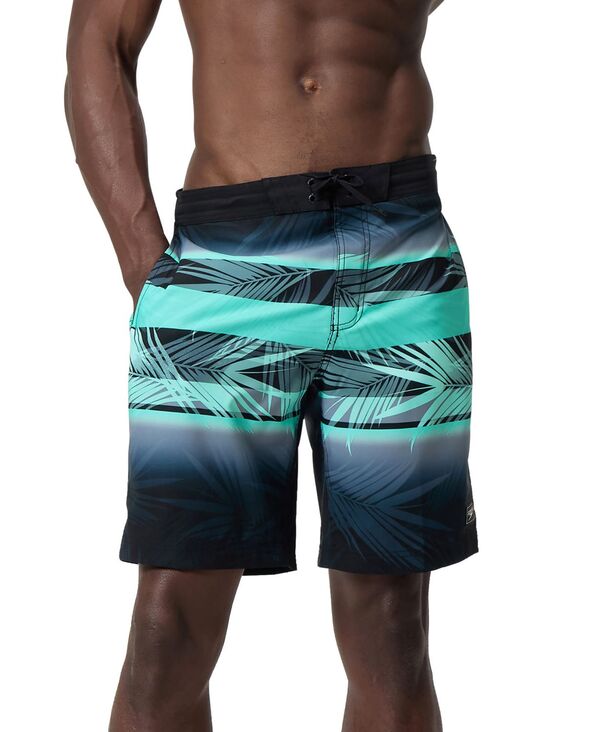 スピード メンズ 水着 ハーフパンツ・ショーツ プリント ショートパンツ Speedo Men's Bondi Basin Palm Print Drawstring 9 Boardshorts Anthracite｜ReVida 店