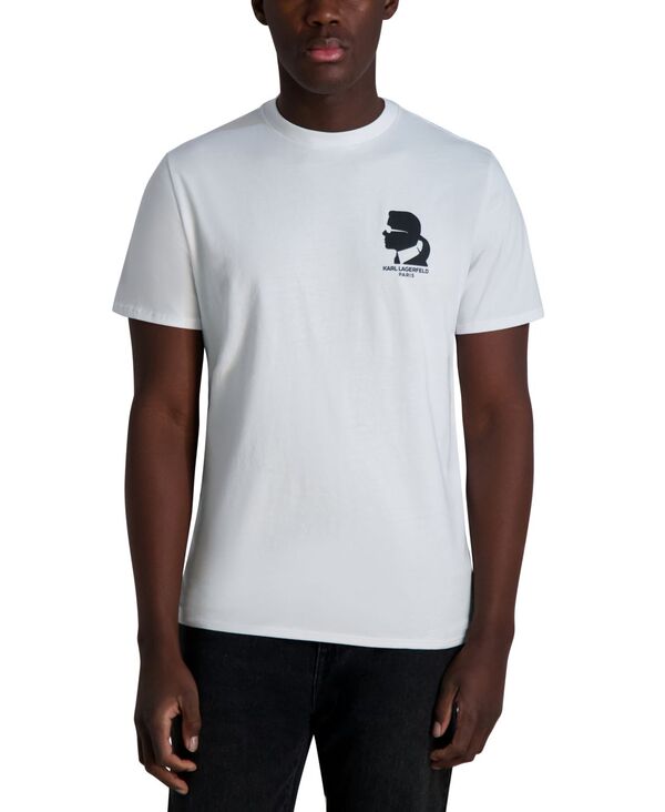 カール ラガーフェルド メンズ トップス Tシャツ 半袖 ロゴ グラフィック KARL LAGERFELD PARIS Men's Short-Sleeve Logo Graphic T-Shirt White ホワイト