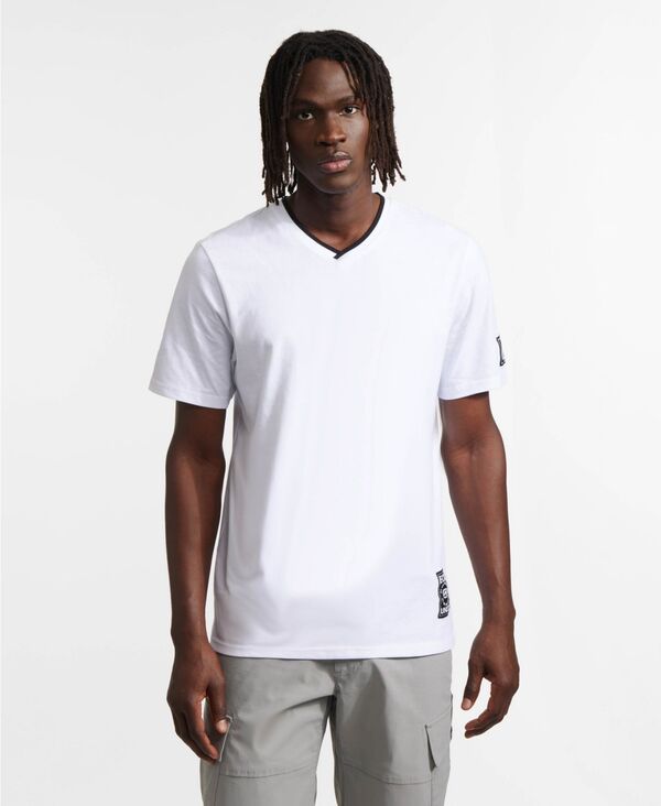 エコー メンズ トップス Tシャツ Vネック シャツ Ecko Unltd Men's Crossroads V-Neck Short Sleeve T-Shirt White ホワイト