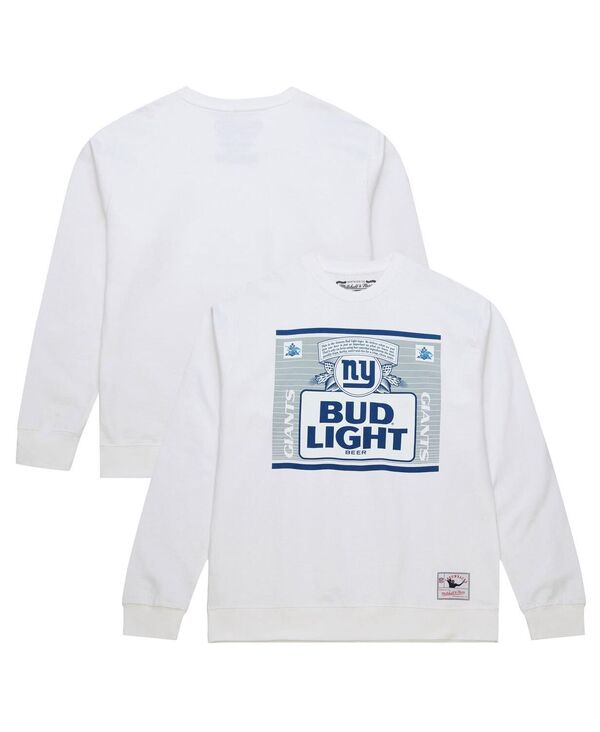 ミッチェル\u0026ネス メンズ アウター パーカー・スウェット 汗水 プルオーバー Mitchell \u0026 Ness Men\u0027s Light White New York Giants The Crest Pullover Sweatshirt White 白いこと
