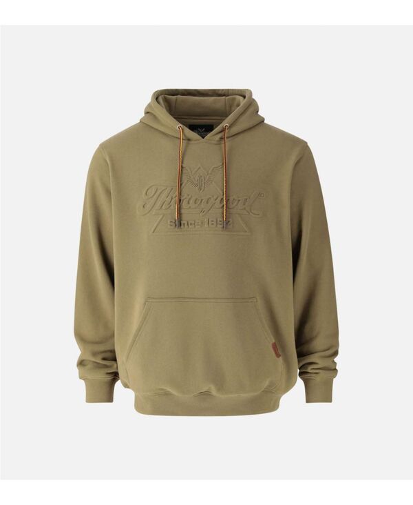 ソログッド メンズ アウター パーカー・スウェット ロゴ パーカー Thorogood Men's Heavyweight Embossed Logo Pullover Hoodie Olive grove オリーブ