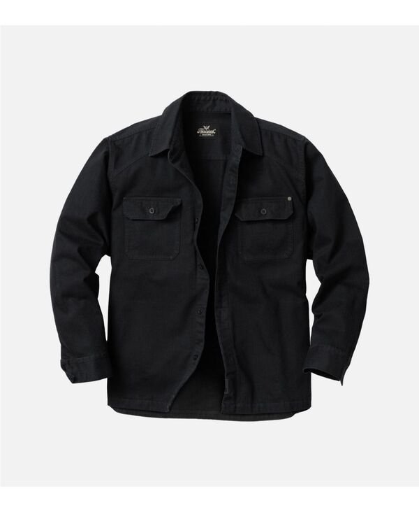 ソログッド メンズ トップス シャツ Thorogood Men's Stone Wash Herringbone Button Up Overshirt Black ブラック