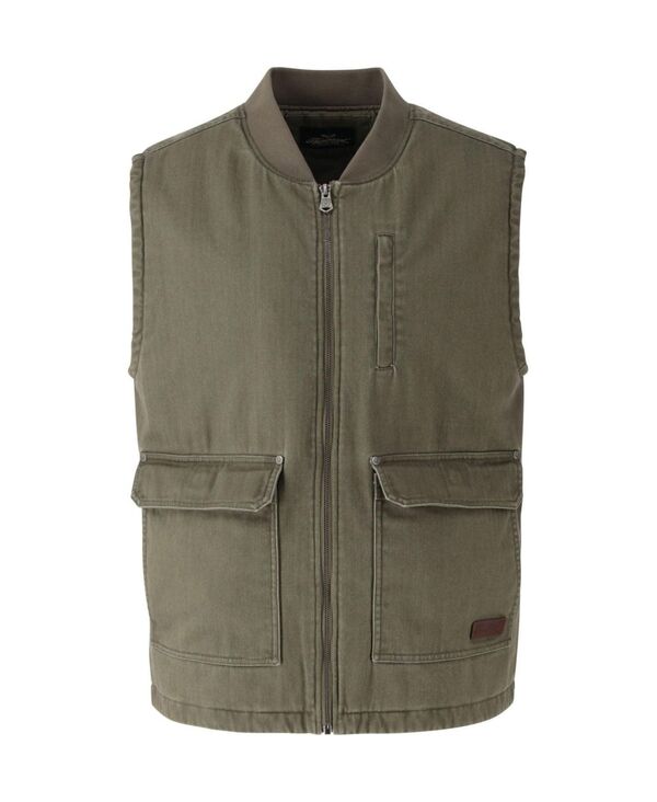 ソログッド メンズ トップス ベスト Thorogood Men's Stone Wash Herringbone All Year Vest Tea leaf ストーン