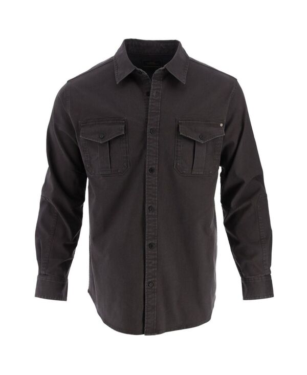 ソログッド メンズ トップス シャツ トール Thorogood Big & Tall Heavyweight Utility Stretch Long Sleeve Button Up Overshirt Tarmac