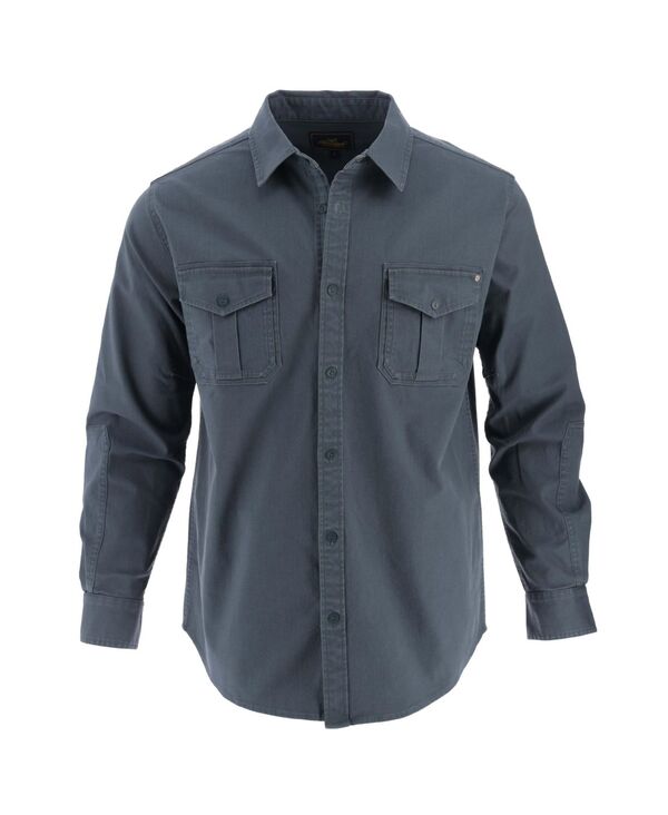 ソログッド メンズ トップス シャツ トール Thorogood Big & Tall Heavyweight Utility Stretch Long Sleeve Button Up Overshirt Vintage slate スレート