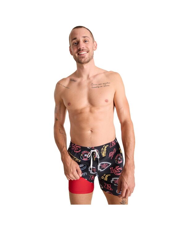 チャビーズ メンズ 水着 ハーフパンツ・ショーツ Chubbies Men's 5.5 Black Kansas City Chiefs The Neon Lined Classic Swim Trunks Black ブラック