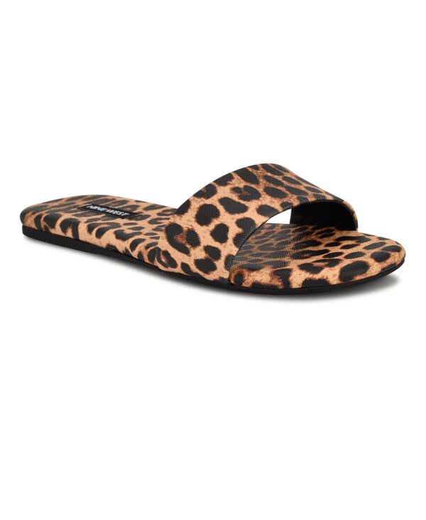 ナインウェスト レディース シューズ サンダル Nine West Women's Lolipop Flat Slide Sandals Leopard アニマル