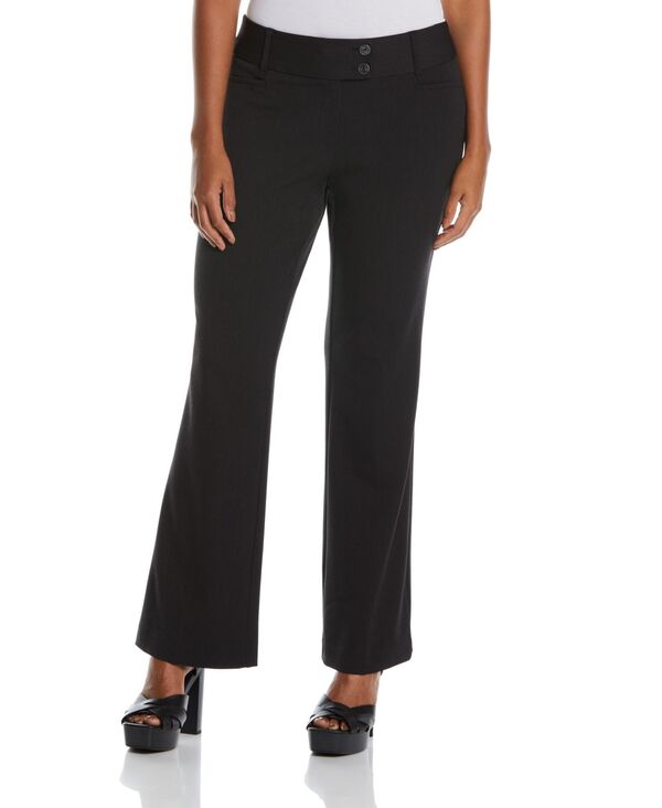 ラファエラ レディース ボトムス カジュアルパンツ プチ パンツ ブーツ Rafaella Petite Curvy Fit Boot Cut Pants Graphite Black ブラック