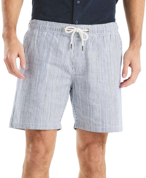 ナウティカ メンズ ボトムス ハーフパンツ・ショーツ Nautica 7 Striped Textured Pull-On Short Satellite Blue ブルー