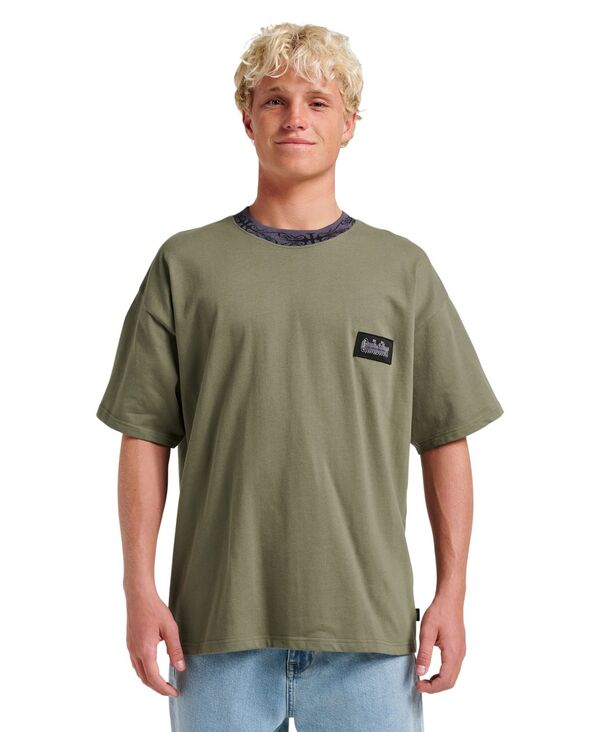 クイックシルバー メンズ トップス Tシャツ Quiksilver Men Mercury Ringer Short Sleeve T-Shirt Dusty olive オリーブ