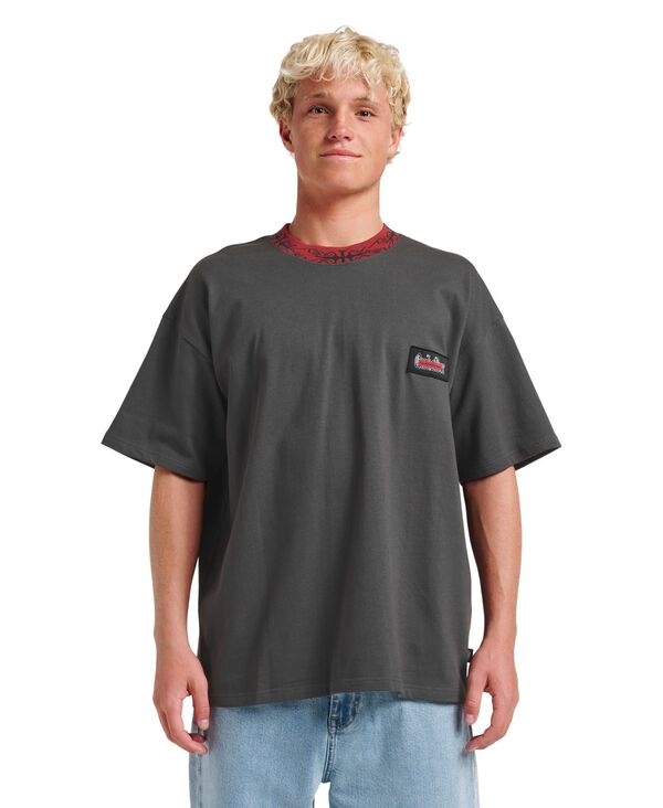 クイックシルバー メンズ トップス Tシャツ Quiksilver Men Mercury Ringer Short Sleeve T-Shirt Phantom