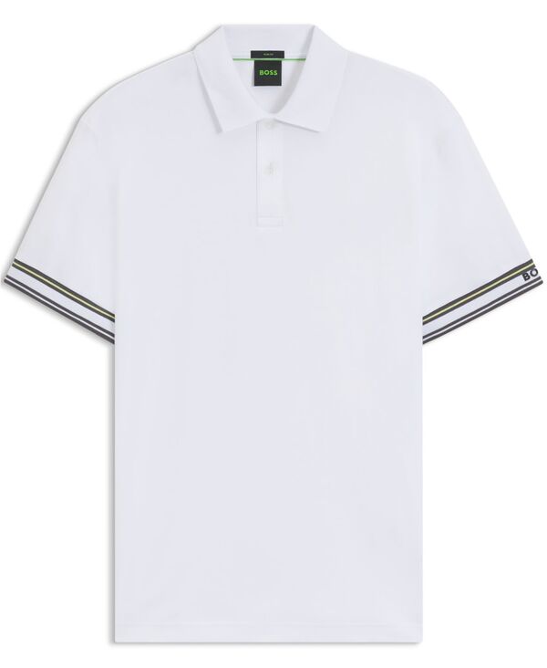 ヒューゴボス メンズ トップス ポロシャツ コットン Hugo Boss Men's Cotton Slim-Fit Polo Shirt White ホワイト 17,505円