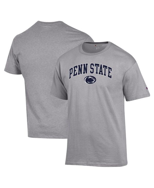 チャンピオン メンズ トップス Tシャツ ロゴ Champion Men's Heather Gray Penn State Nittany Lions Arch Over Logo T-Shirt Heather Gray グレー