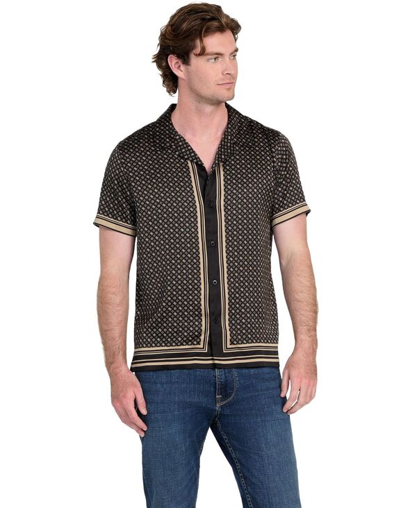 ゲス メンズ トップス シャツ GUESS Men's Charm Peony Shirt Micro peony logo
