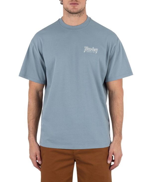 ハーレー メンズ トップス Tシャツ Hurley Men's Built Outline Short Sleeve T-Shirt Worker blue ブルー