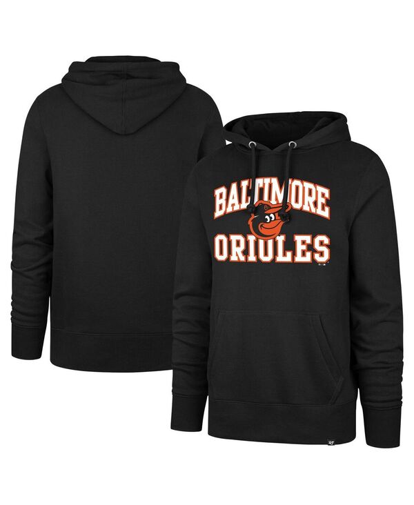 47 ブランド メンズ アウター パーカー・スウェット パーカー '47 Brand Men's Black Baltimore Orioles Velocity Headline Pullover Hoodie Black ブラック