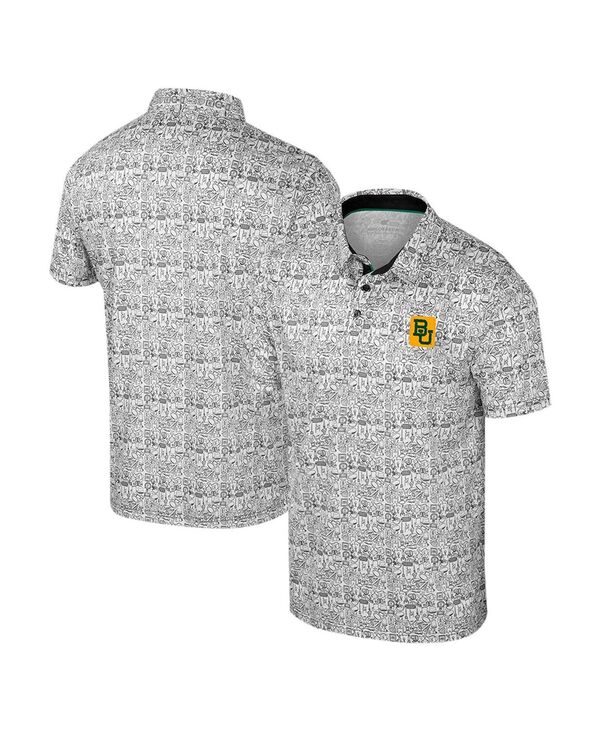 円形劇場 メンズ トップス スポーツシャツ 刷り上げる プルオーバー Colosseum Men\u0027s Black Baylor Bears It\u0027s Time Allover Print Polo Shirt Black 黒いこと