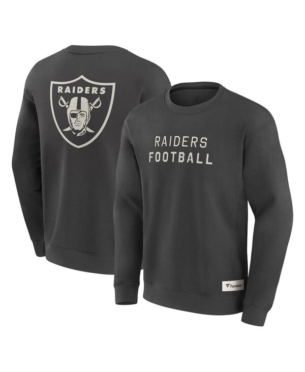 ファナティクス メンズ アウター パーカー・スウェット スウェット シャツ Fanatics Men's Charcoal Las Vegas Raiders Elements Future Ground Lettering Pullover Sweatshirt Charcoal チャコール