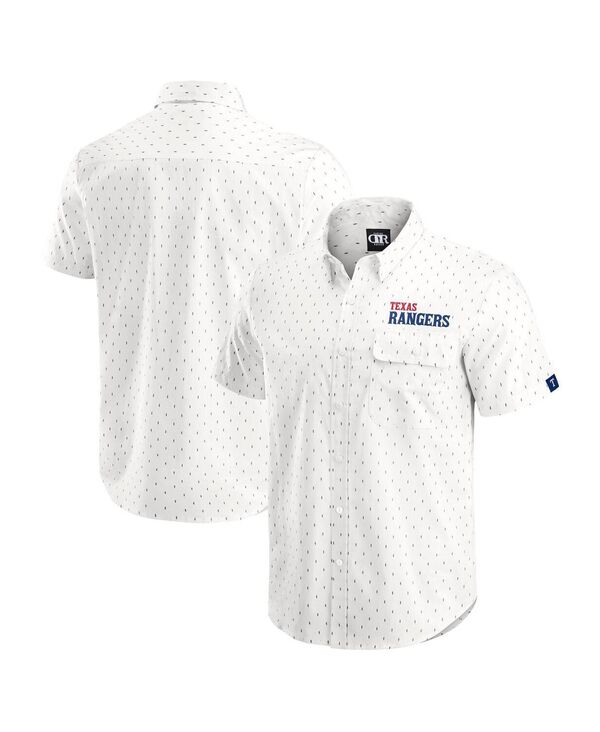 ファナティクス レディース トップス シャツ プリント ダウン Fanatics Darius Rucker Collection by Men's Cream Texas Rangers Printed Button-Down Shirt Cream クリーム