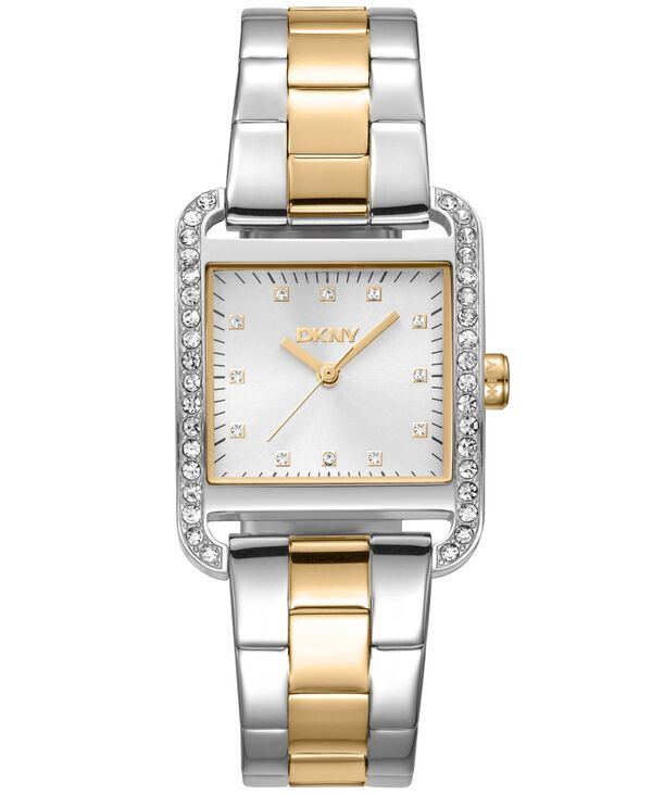 ダナ キャラン ニューヨーク レディース アクセサリー 腕時計 Tシャツ DKNY Women's City Glitz Silver Dial Gold-Two-Tone Stainless Steel Bracelet Watch 27x34.5mm Two Tone ゴールド