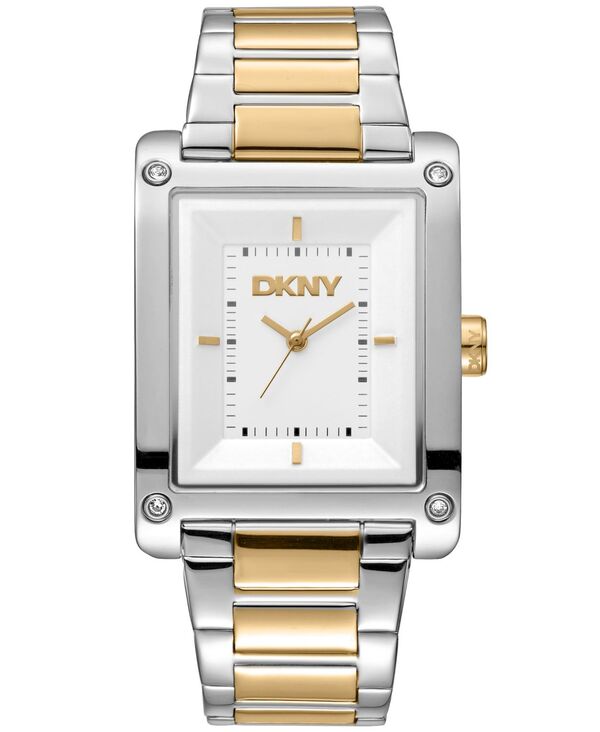 ダナ キャラン ニューヨーク レディース アクセサリー 腕時計 Tシャツ マキシ DKNY Women's Westside Maxi White Dial Gold Two-Tone Stainless Steel Bracelet Watch 31x41mm Two Tone ホワイト