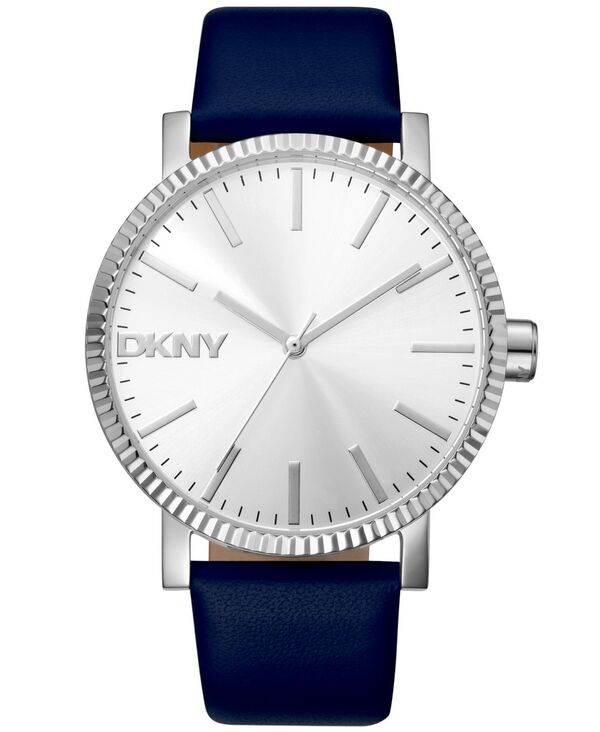 ダナ キャラン ニューヨーク レディース アクセサリー 腕時計 レザー マキシ DKNY Women's Soho Maxi Dark Blue Leather Strap Watch 40mm Dark Blue ブルー