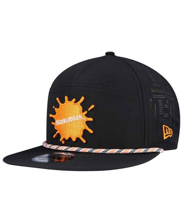 ニューエラ メンズ アクセサリー 帽子 New Era Men's Black Nickelodeon Rope Trucker 9FIFTY Adjustable Hat Black ブラック 10,860円