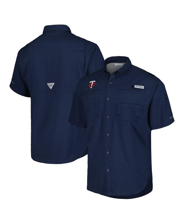 コロンビア メンズ トップス シャツ ダウン Columbia Men's Navy Minnesota Twins Tamiami Omni-Shade Button-Down Shirt Navy ネイビー