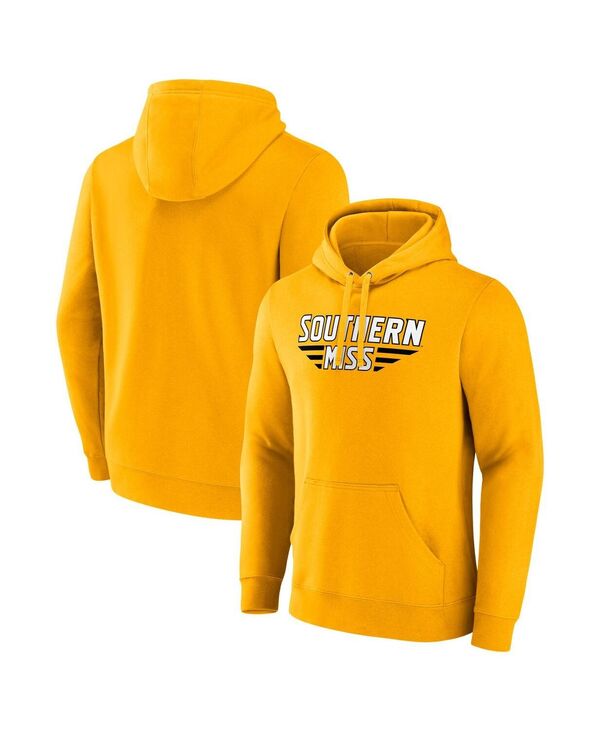 ファナティクス メンズ アウター パーカー・スウェット ロゴ パーカー Fanatics Men's Gold Southern Miss Golden Eagles Primary Logo Pullover Hoodie Gold ゴールド