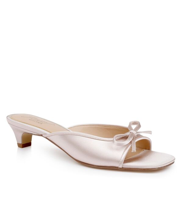 ジュウェルダグレイミシュカ レディース シューズ サンダル Jewel Badgley Mischka Women's Felisha Evening Slide Sandals Champagne Satin シャンパン