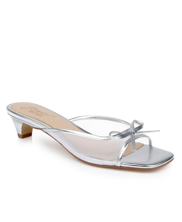 ジュウェルダグレイミシュカ レディース シューズ サンダル Jewel Badgley Mischka Women's Felisha Evening Slide Sandals Silver Metallic シルバー