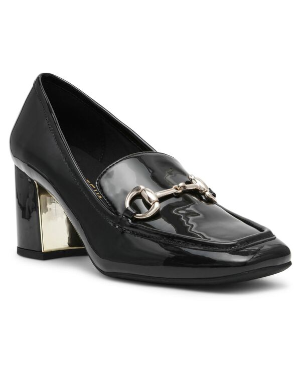 アンクライン レディース シューズ パンプス ヒール Anne Klein Women's Tobi Block Heel Tailored Pumps Black Patent ブラック
